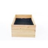 Moestuinbak - kweekbak - 140x120x30 cm - hout - met gronddoek