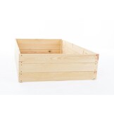 Moestuinbak - kweekbak - 140x120x30 cm - hout - met gronddoek