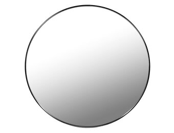 Ronde spiegel - badkamerspiegel - wandspiegel - ø 80 cm - zwart