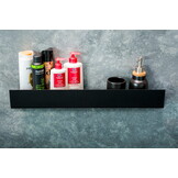 Planchet - badkamer plank - 60 cm - RVS - zwart