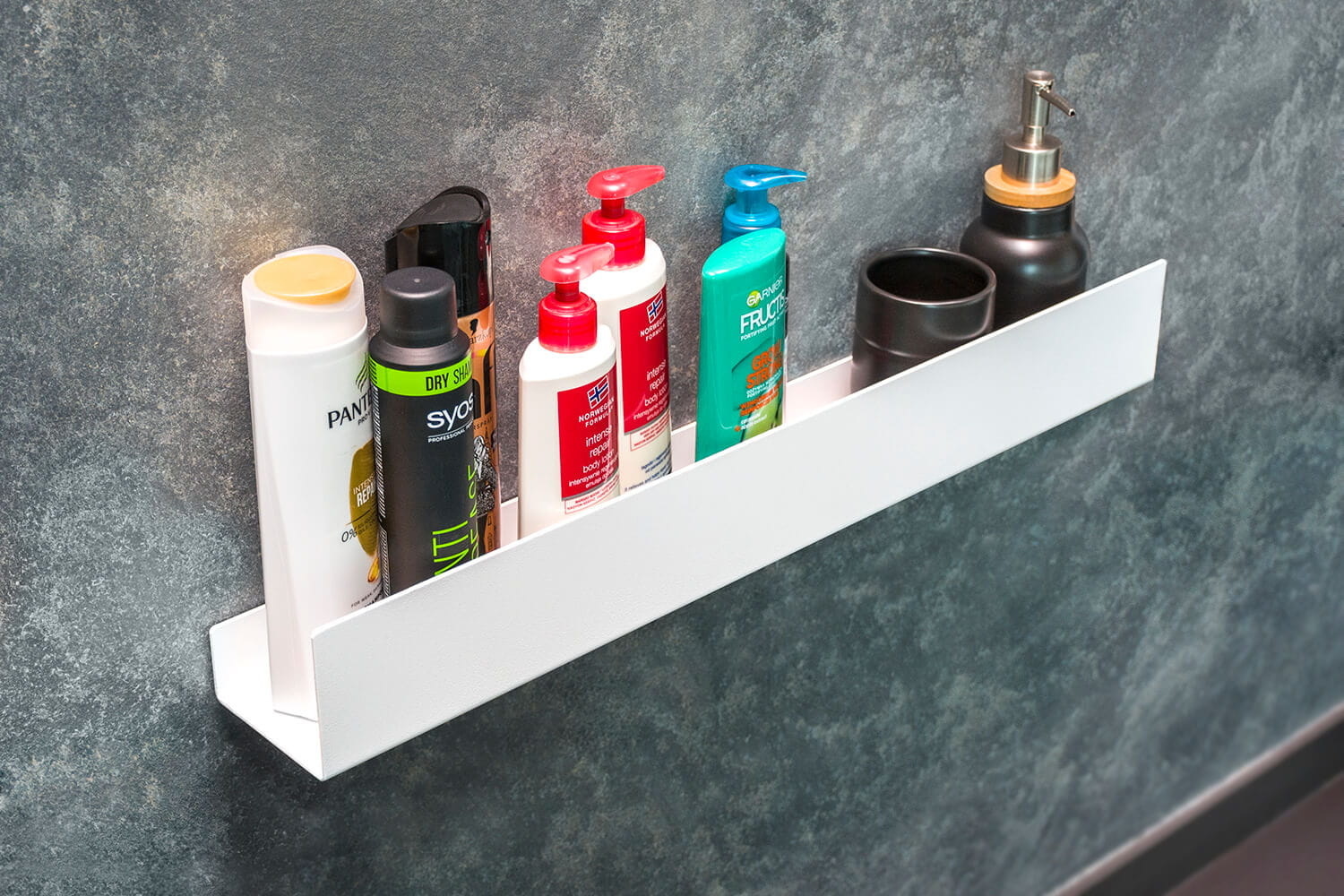 Planchet - badkamer plank - 60 cm - RVS - zwart