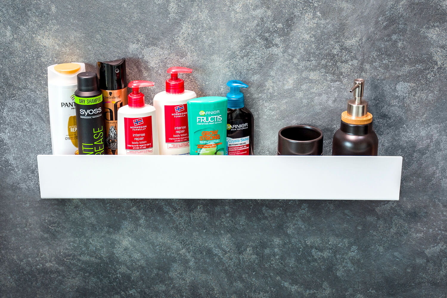 Planchet - badkamer plank - 60 cm - RVS - zwart