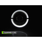 Koplampen - Chrysler Jeep Wrangler TJ/ LJ/ JK 96-18 - angel eyes - LED - zwart