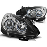 Koplampen geschikt voor Opel Corsa D 04.2006-2011 - angel eyes - dual halo rims - zwart