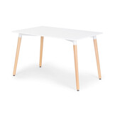 Eettafel - keukentafel - 120x80 cm - scandinavische stijl - wit