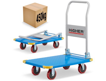 Plateauwagen - transportwagen - opvouwbaar - HIGHER - max.450kg