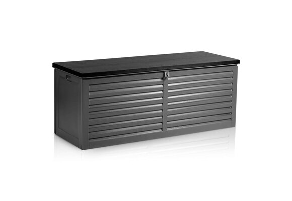 Kussenbox - opbergbox tuin - 143x57x53,5 cm - 390 liter - zwart