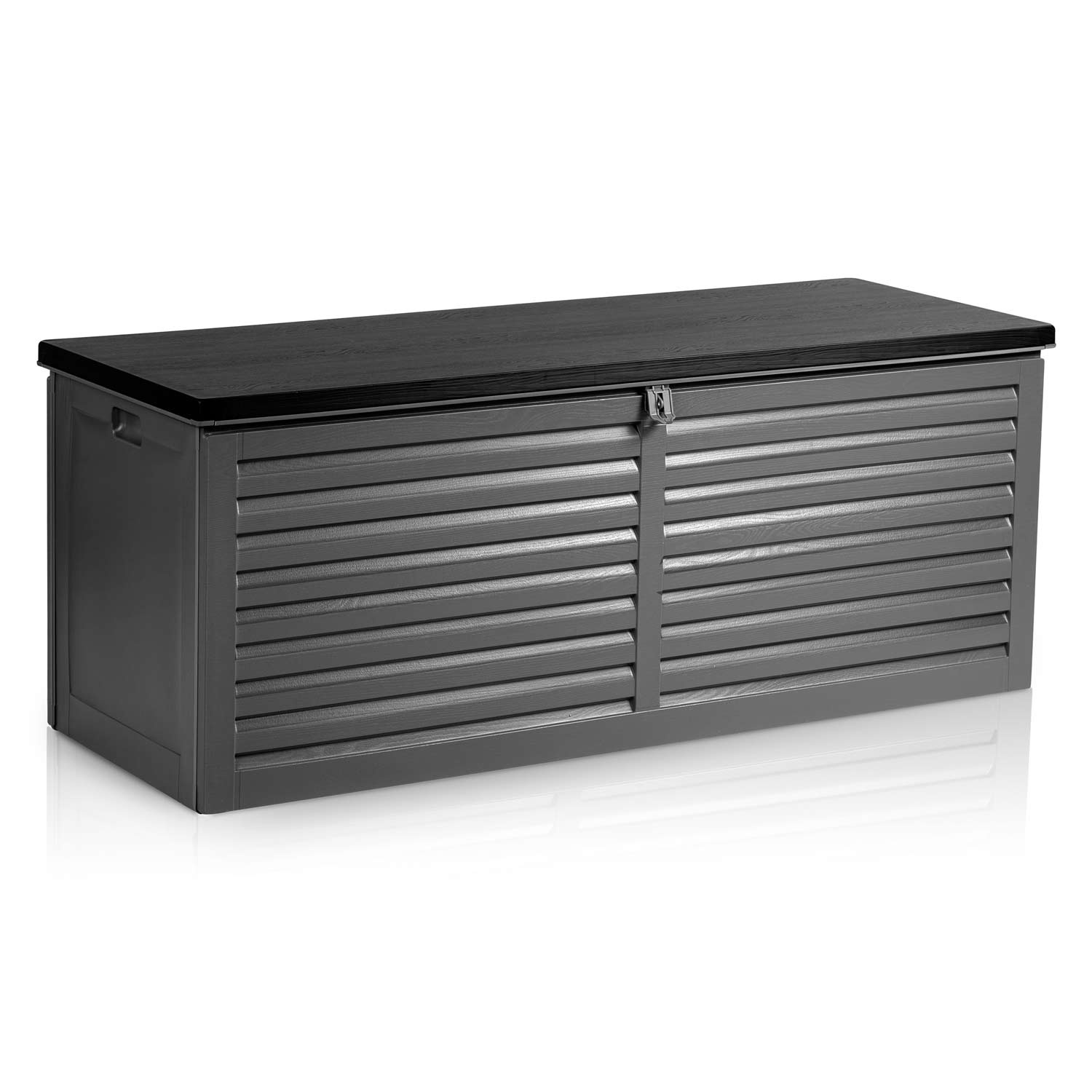 Kussenbox - opbergbox tuin - 143x57x53,5 cm - 390 liter - zwart