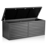 Kussenbox - opbergbox tuin - 143x57x53,5 cm - 390 liter - zwart