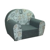 Kinderfauteuil - 60x40x45 cm - jungle dieren - grijs