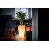 Bloempot VASO - 32x25x72cm - met LED verlichting - wit