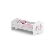 Peuterbed FALA - kinderbed met matras - 140x70cm - wit roze