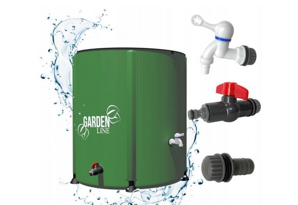 Gardenline - opvouwbare regenton - 60 liter - 40x50 cm - groen