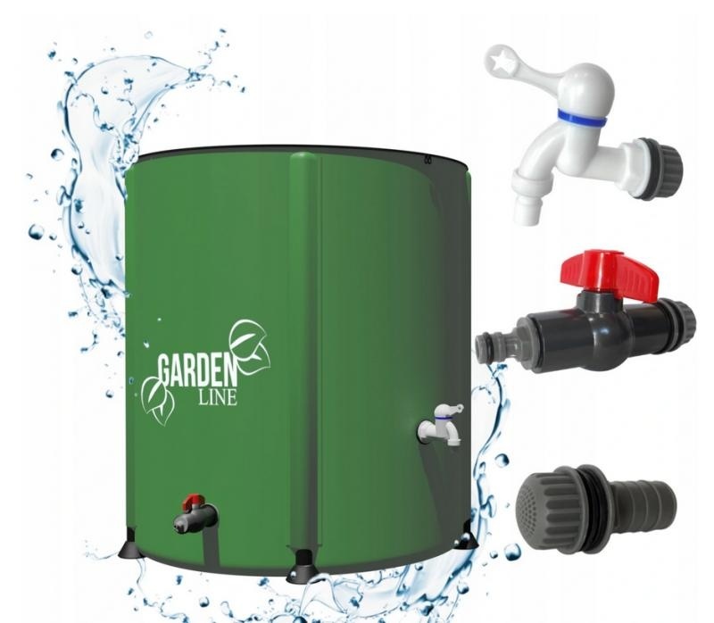 Gardenline - opvouwbare regenton - 60 liter - 40x50 cm - groen