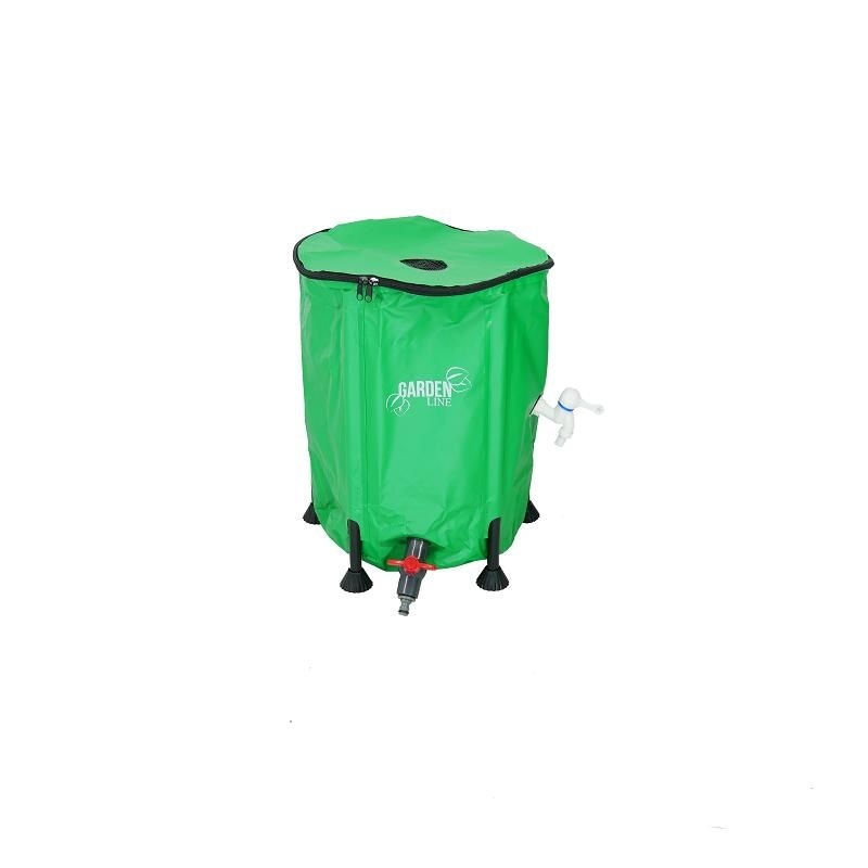 Gardenline - opvouwbare regenton - 60 liter - 40x50 cm - groen