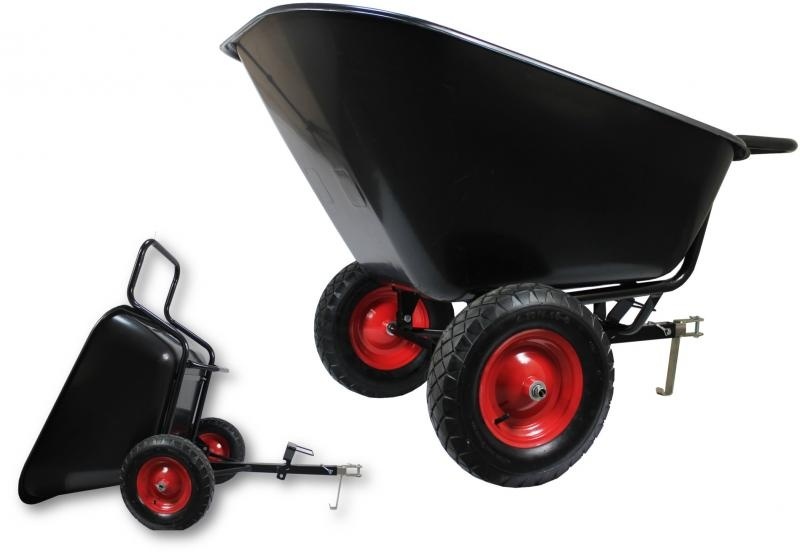 Kruiwagen - met kiepfunctie - 145x87x50cm - tot 400 kg - zwart
