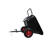 Kruiwagen - met kiepfunctie - 145x87x50cm - tot 400 kg - zwart