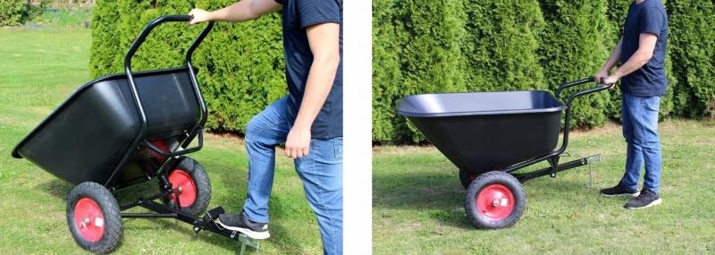 Kruiwagen - met kiepfunctie - 145x87x50cm - tot 400 kg - zwart