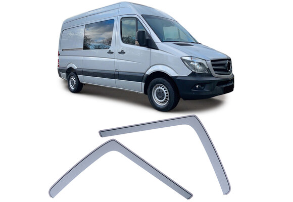 Zijwindschermen geschikt voor Mercedes Sprinter W906 2006-2018 - Zwart