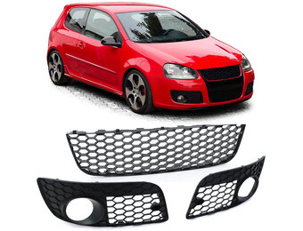 Honingraat grille - bumper set - voor VW Golf 5 GTI 04-09