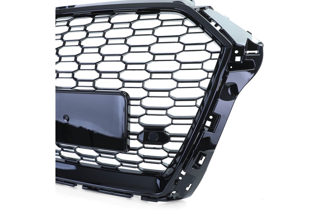 Honingraat grill - geschikt voor Audi A3 8V 16-20 - zwart glanzend - PDC geschikt
