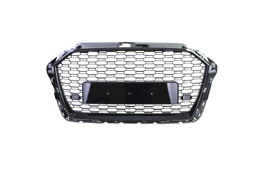 Honingraat grill - geschikt voor Audi A3 8V 16-20 - zwart glanzend - PDC geschikt