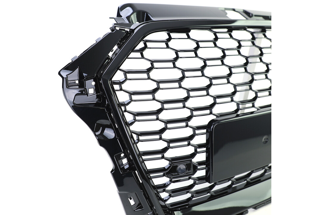 Honingraat grill - geschikt voor Audi A3 8V 16-20 - zwart glanzend - PDC geschikt