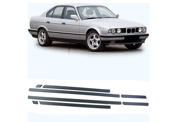 Sierstrips  voor BMW 5-serie E34 sedan/touring 1988-1996 - 8-delig - zwart
