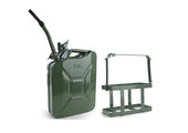 Jerrycan - 20 liter - met vulhals en beugel - metaal - groen