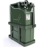 Jerrycan - 20 liter - met vulhals en beugel - metaal - groen