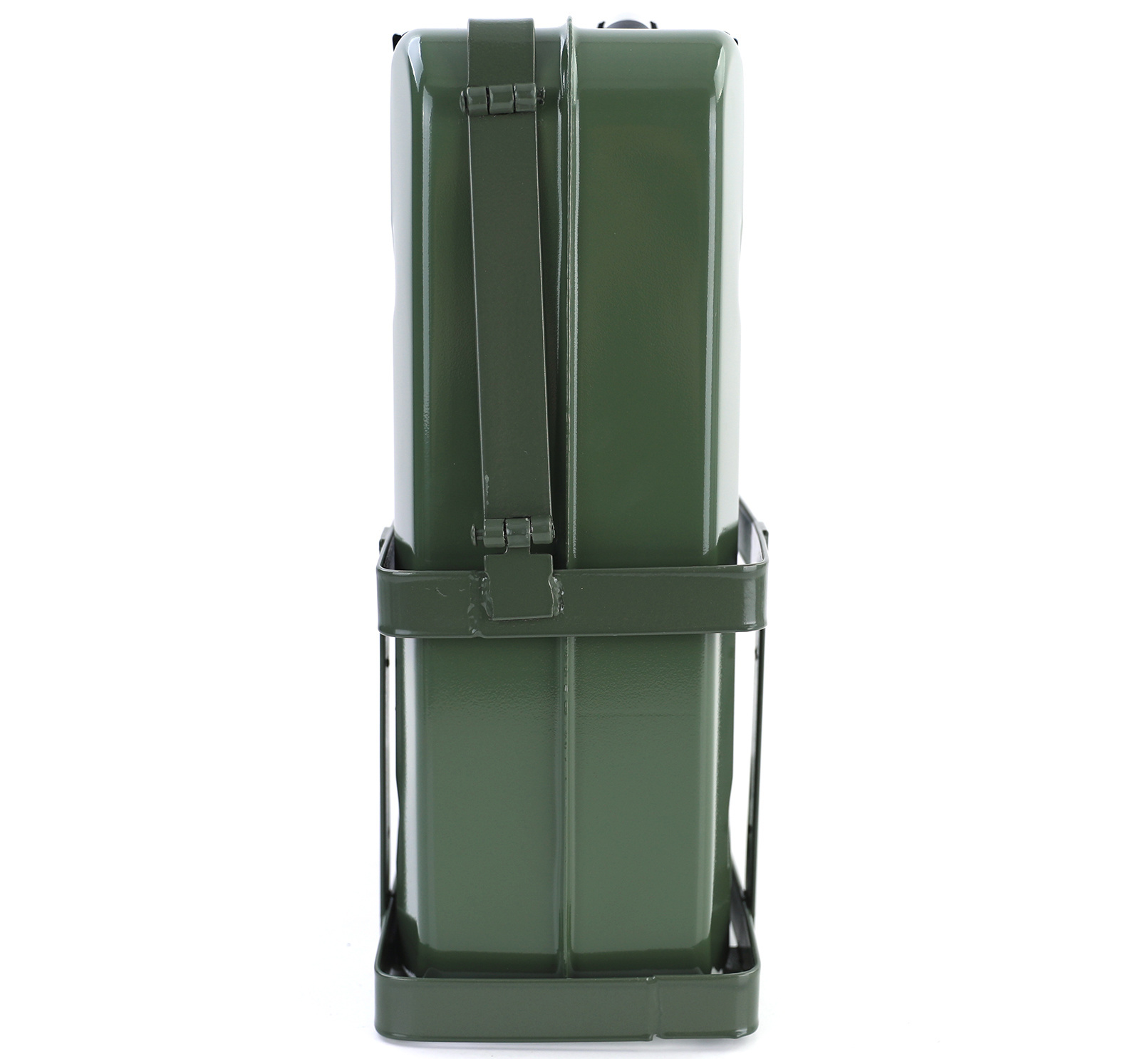 Jerrycan - 20 liter - met vulhals en beugel - metaal - groen