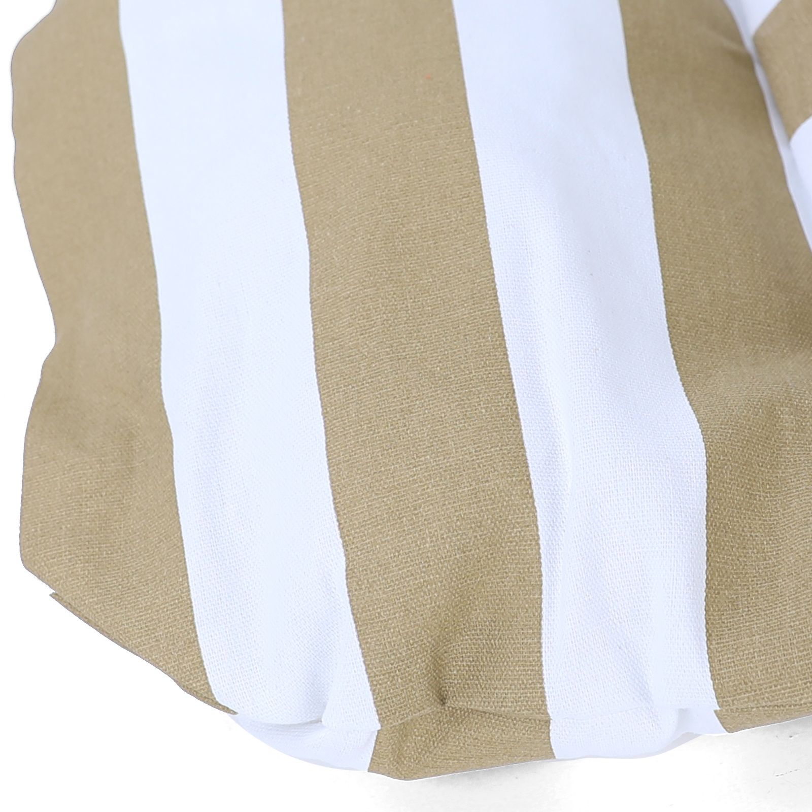 Hangstoel kussen - 2-delig - gestreept - bruin wit