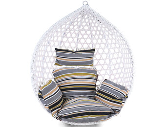 Hangstoel kussen - 2-delig - gestreept - sunset