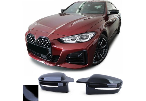 Spiegelkappen geschikt voor BMW 4 Serie G22 G23 G26 vanaf 2020 - Zwart Glans - Sport