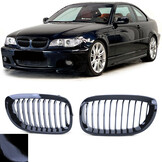 Grille nieren - BMW 3 Serie E46 Coupe Cabrio 03-07 - zwart glans