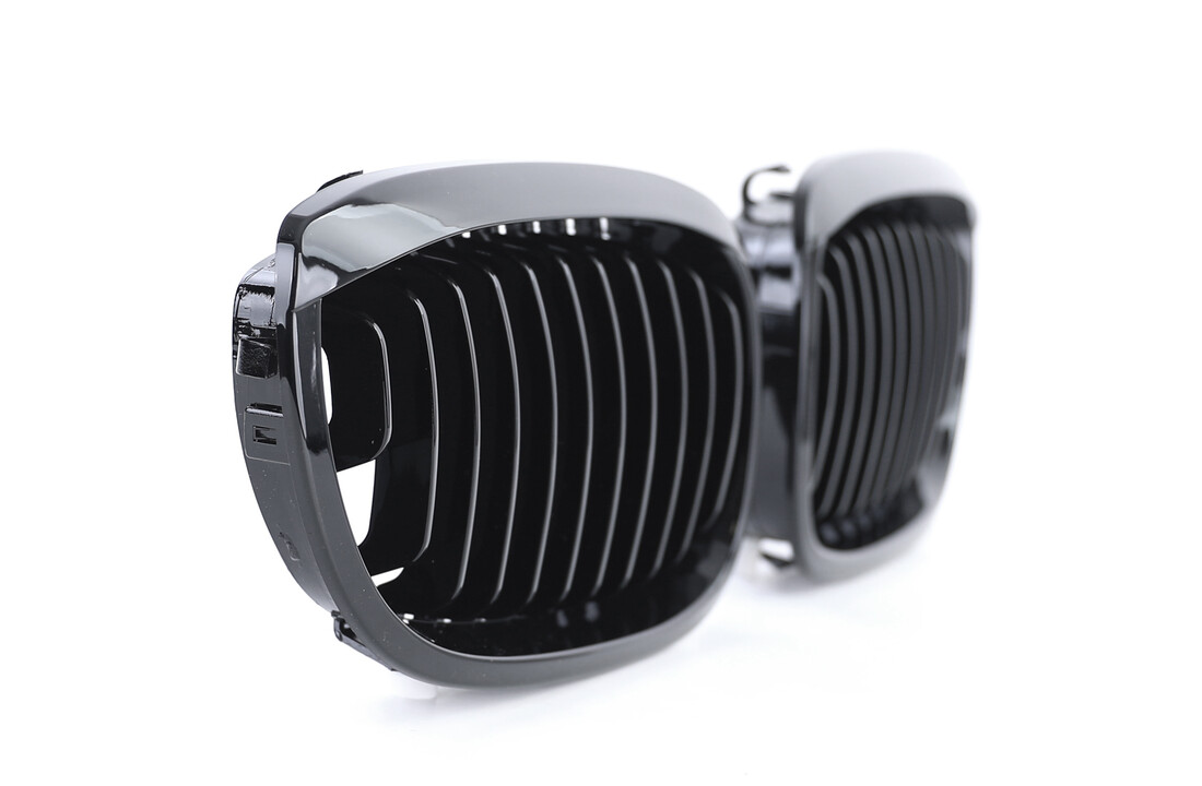 Grille nieren geschikt voor BMW 3 Serie E46 Coupe Cabrio 03-07 - zwart glans