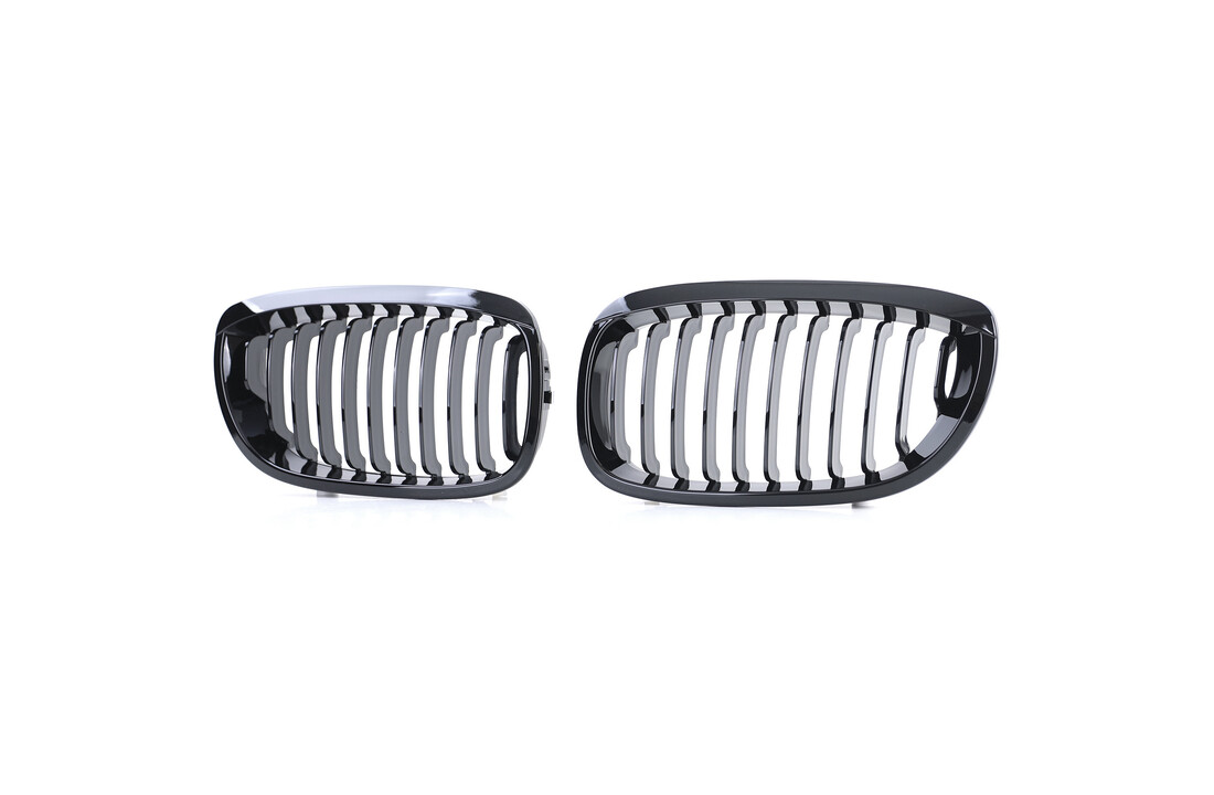 Grille nieren geschikt voor BMW 3 Serie E46 Coupe Cabrio 03-07 - zwart glans