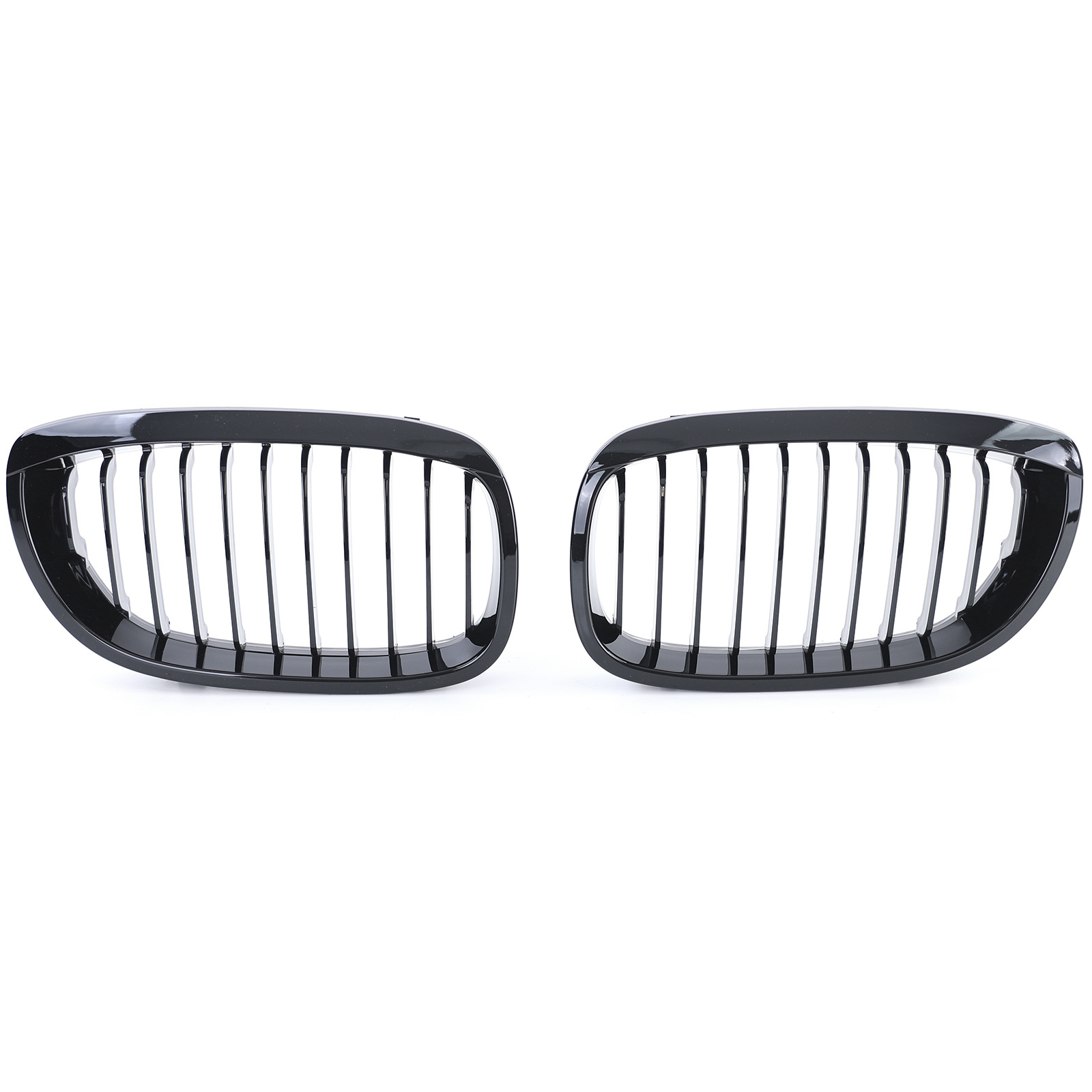 Grille nieren geschikt voor BMW 3 Serie E46 Coupe Cabrio 03-07 - zwart glans