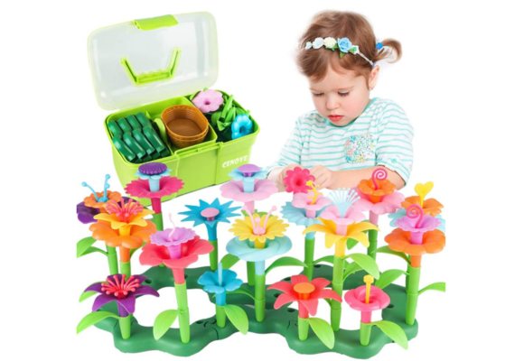 Bloementuin speelset - 64 bloemen - 16 meeldraden - 50 stengels