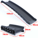 Loopplank hond - opvouwbaar - 155cm - 90kg - antislip - zwart