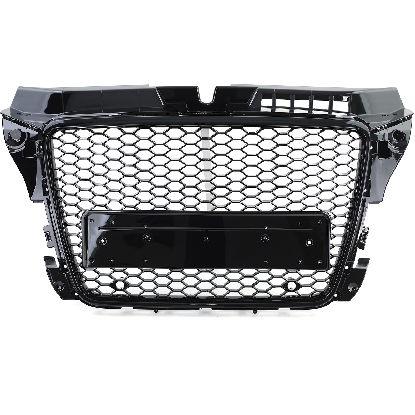 Honingraat grill - Audi A3 8P 08-13 - ZWART GLANS - Sportoptiek