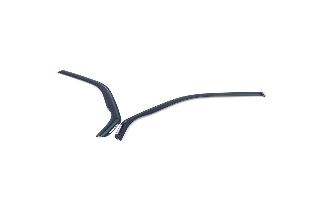 Zijwindschermen geschikt voor VW Bus T5/T6 vanaf 04/2003 - Black Smoke