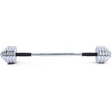 Dumbell set - halterset - 30 kg - chroom - in koffer
