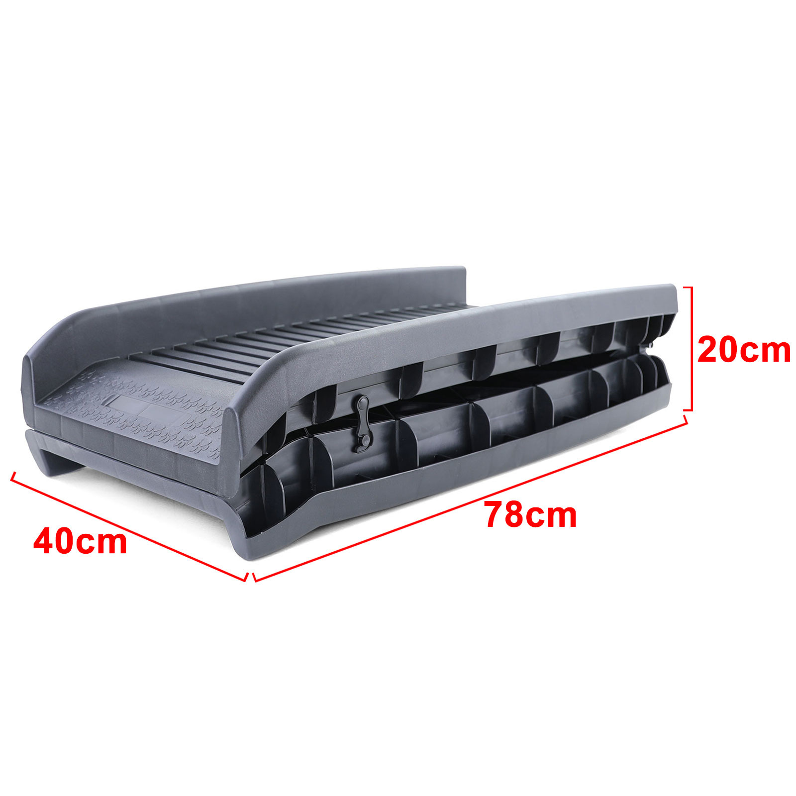 Loopplank hond - opvouwbaar - 155x40cm - 90kg - zwart