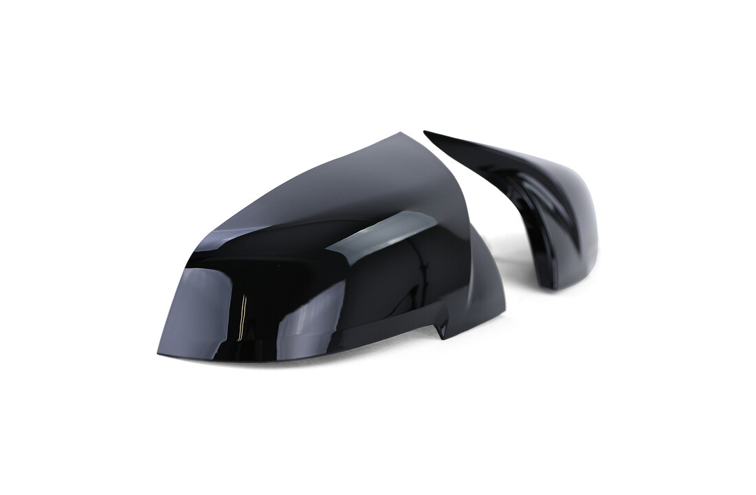 Spiegelkappen - BMW F20 F22 F30 F31 F32 F33 F36 E84 I3 - Sport look- Glanzend Zwart