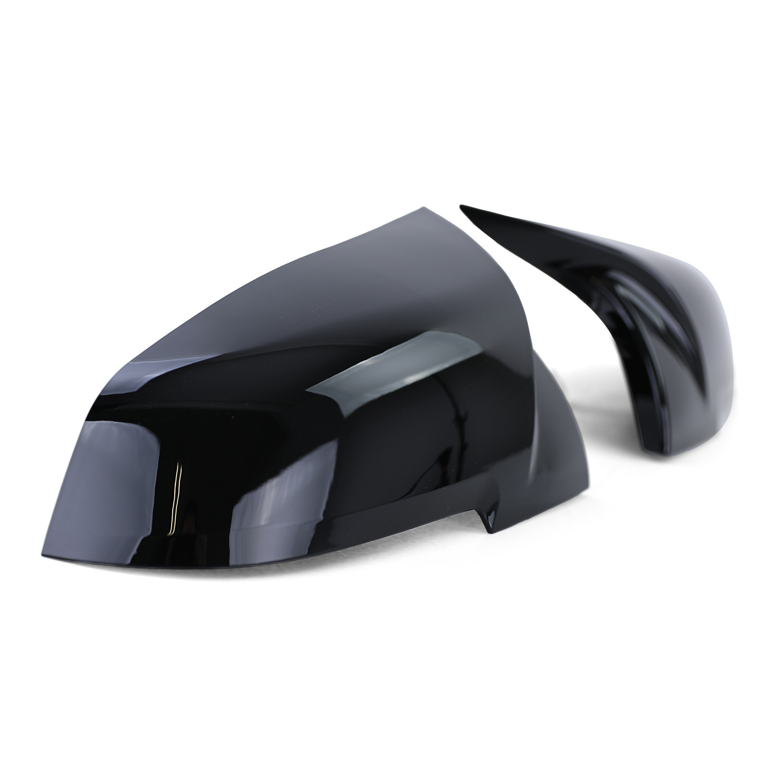 Spiegelkappen geschikt voor BMW F20 F22 F30 F31 F32 F33 F36 E84 I3 - Sport look- Glanzend Zwart