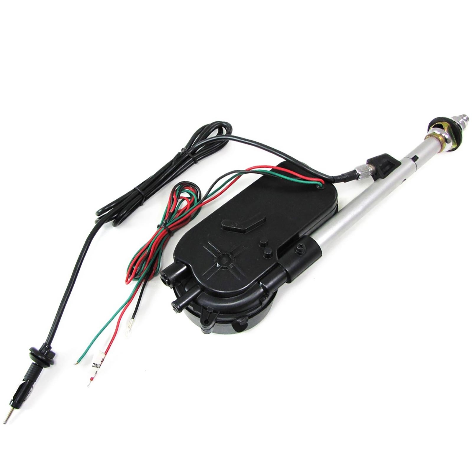 Auto antenne - elektrische antenne - universeel 12V - chroom