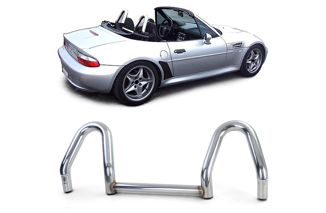 Rolbeugel geschikt voor BMW Z3 Cabrio Roadster 1995 tot 2003 - RVS - Ø 60mm