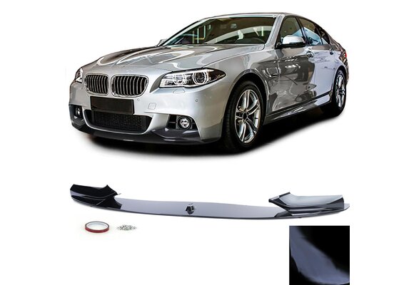 Spoilerlip - BMW 5 Serie F10 sedan/F11 station  (2010-2016) - Zwart glanzend