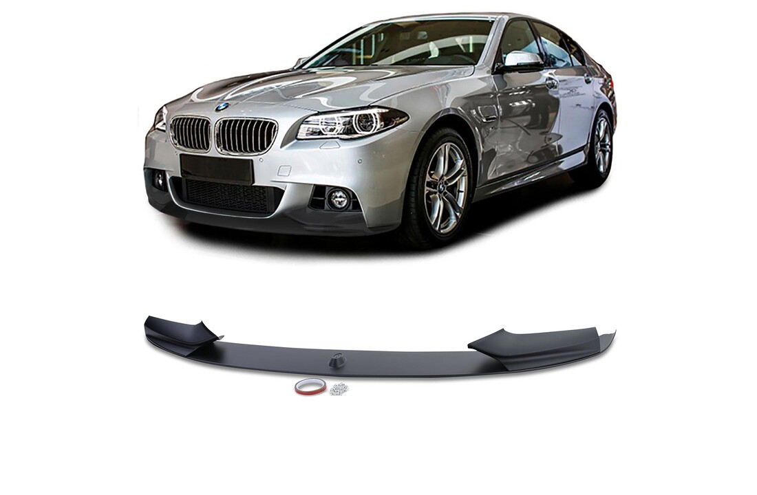 Bumperlip geschikt voor BMW 5 Serie F10 F11 - mat zwart - M bumper